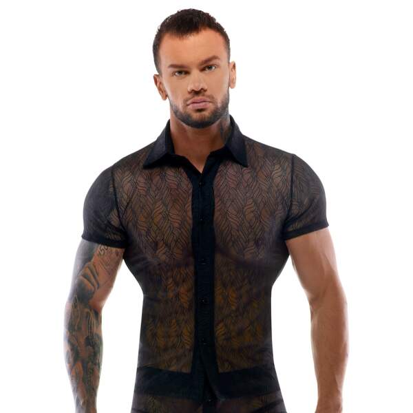 Svenjoyment - Shirt - Motief - Kant - Zwart - Afbeelding 3