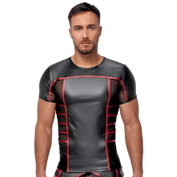 NEK - Shirt - Rode Banen - Wetlook - Gaas - Zwart - Afbeelding 3