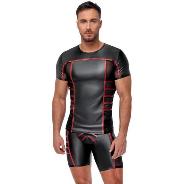 NEK - Shirt - Rode Banen - Wetlook - Gaas - Zwart - Afbeelding 4