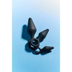 DreamToys - Fant*ASS*tic - Anal Training Kit - 3 Butt Plugs - Ring - Siliconen - Zwart