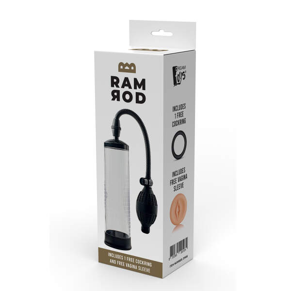 Ramrod - Klassieke Penis Pomp - met Knijpbal - inclusief Cockring - inclusief Maturbator Sleeve - Afbeelding 5