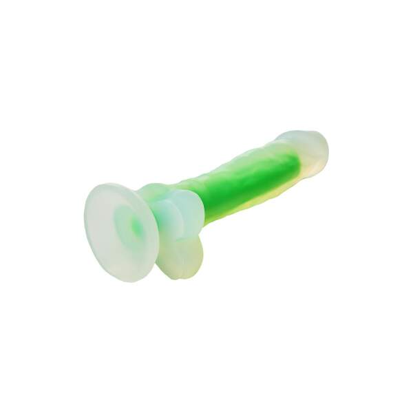 Dreamtoys - Radiant - Dildo - Small - Glow in the Dark - Soft Siliconen - Groen - Afbeelding 3