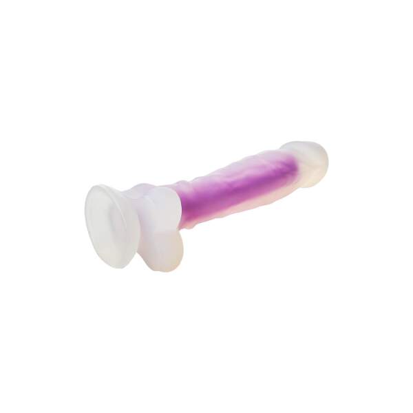 Dream Toys - Radiant - Dildo - Medium - Glow in the Dark - Soft Siliconen - Blauw - Afbeelding 5