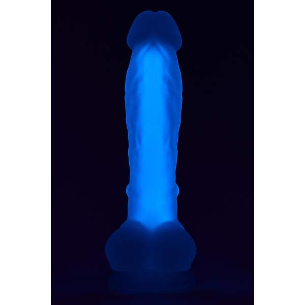 Dream Toys - Radiant - Dildo - Medium - Glow in the Dark - Soft Siliconen - Blauw
