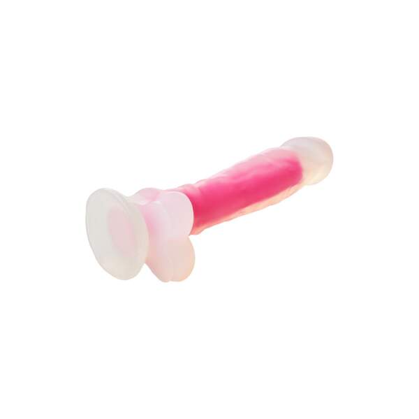 Dream Toys - Radiant - Dildo - Large - Glow in the Dark - Soft Siliconen - Paars - Afbeelding 5