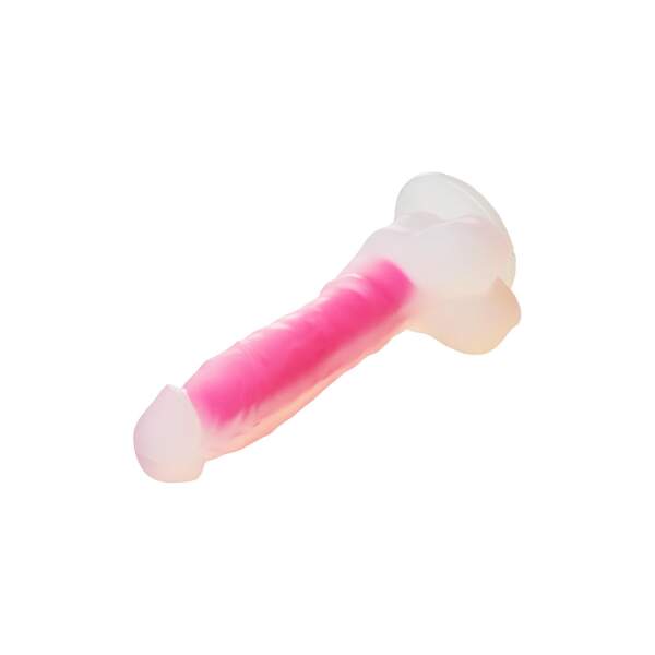 Dream Toys - Radiant - Dildo - Large - Glow in the Dark - Soft Siliconen - Paars - Afbeelding 4