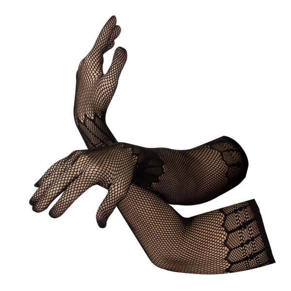 Cottelli Collection - Handschoenen - Visnet - Motief - Zwart - Afbeelding 4