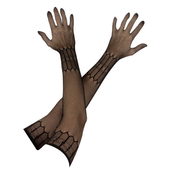 Cottelli Collection - Handschoenen - Visnet - Motief - Zwart - Afbeelding 3