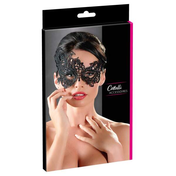 Cottelli Collection - Masker - Kant - Zwart - Afbeelding 2