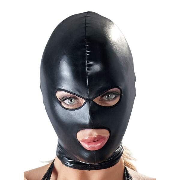 Bad Kitty - Hoofd Masker - Wetlook - Zwart - Afbeelding 3