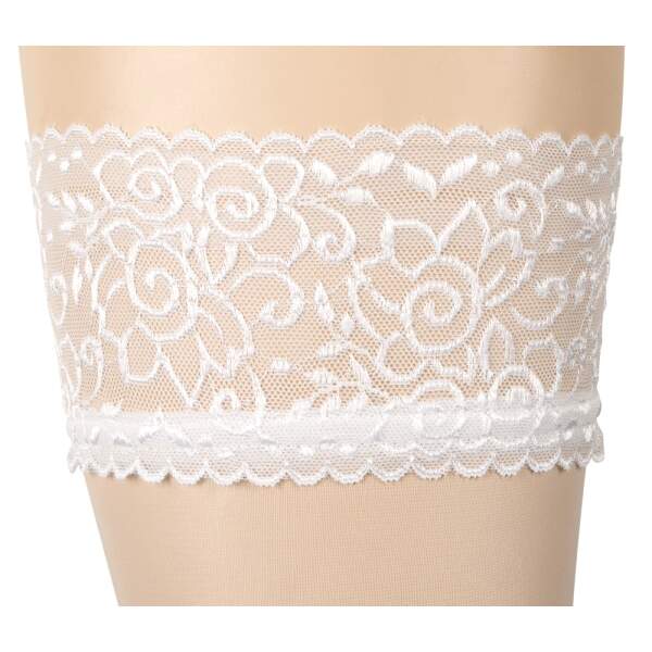 Cottelli Collection - Hold-up Kousen - 17 denier - Wit - Afbeelding 3