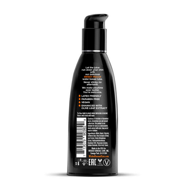 Wicked - Aqua Sweet Peach - Glijmiddel - Vegan - Olijfbladextract - Waterbasis - Afbeelding 3