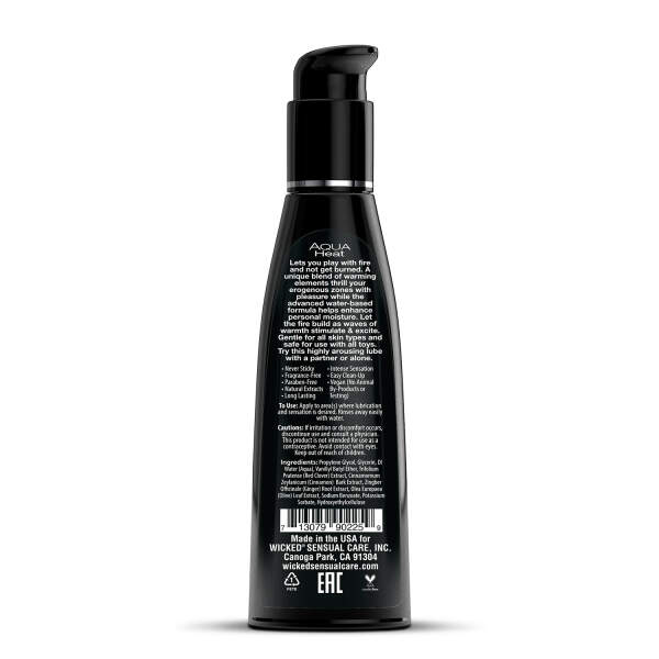 Wicked - Aqua Heat - Verwarmend Glijmiddel - Vegan - Olijfbladextract - Waterbasis- 120 ml - Afbeelding 2