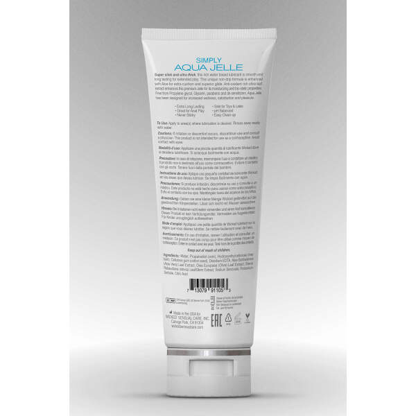 Wicked - Simply Aqua Jelle - Glijmiddel - Vegan - Olijfbladextract - Waterbasis - 120 ml - Afbeelding 4