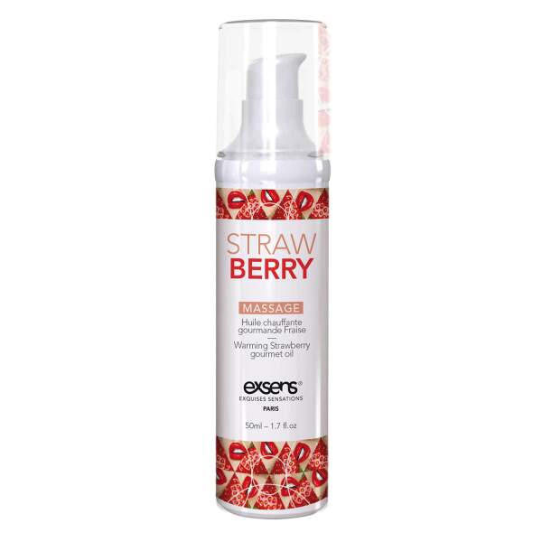 Exsens - Massage Olie - Verwarmend - Aardbeien - Afbeelding 4