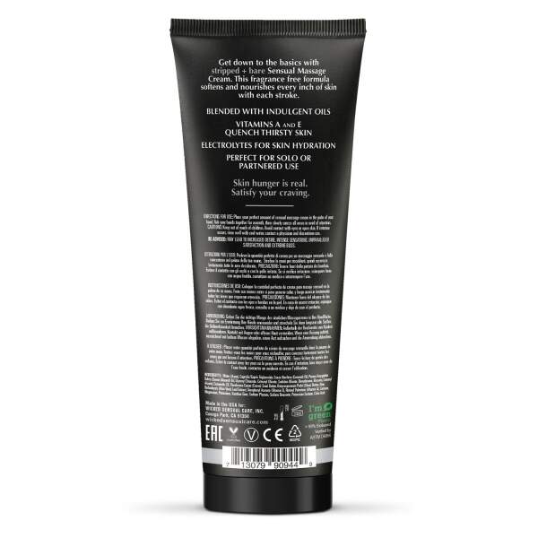 Wicked - Sensual Massage Cream - Stripped + Bare - 120 ml - Afbeelding 2
