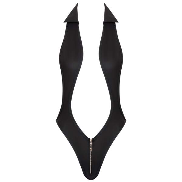 Cottelli Collection - Body - Kraagje - Wetlook - Zwart - Afbeelding 6