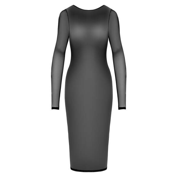 Cottelli Collection - Lange Party Dress - Gaas - Kettingen - Gaas - Zwart - Afbeelding 6