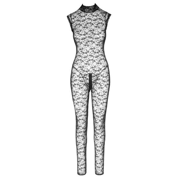 Cottelli Collection - Catsuit - Mouwloos - Kant - Zwart - Afbeelding 5