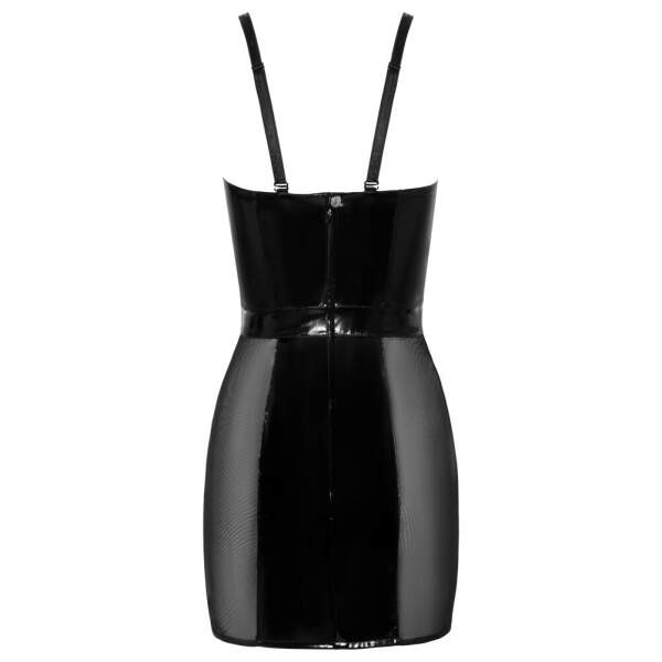 Black Level - Mini Jurk - Gaas Inzetten - Lak - Zwart - Afbeelding 6