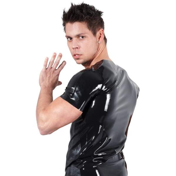 The Latex Collection - Shirt - Latex - Zwart - Afbeelding 2