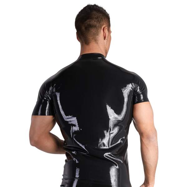 The Latex Collection - Shirt - Rits - Latex - Zwart - Afbeelding 2