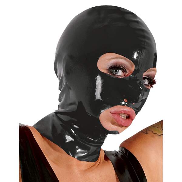 The Latex Collection - Hoofdmasker - Man - Vrouw - Latex - Zwart