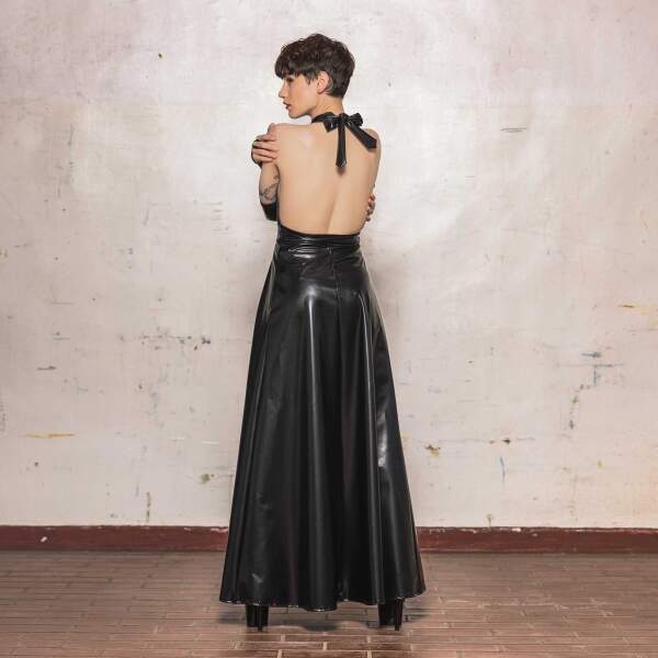 Patrice Catanzaro - Lilith Robe - Mat Lak - Zwart - Afbeelding 4
