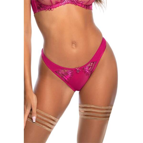 Axami - Brillance - String - Gaas - Kant - Fuchsia