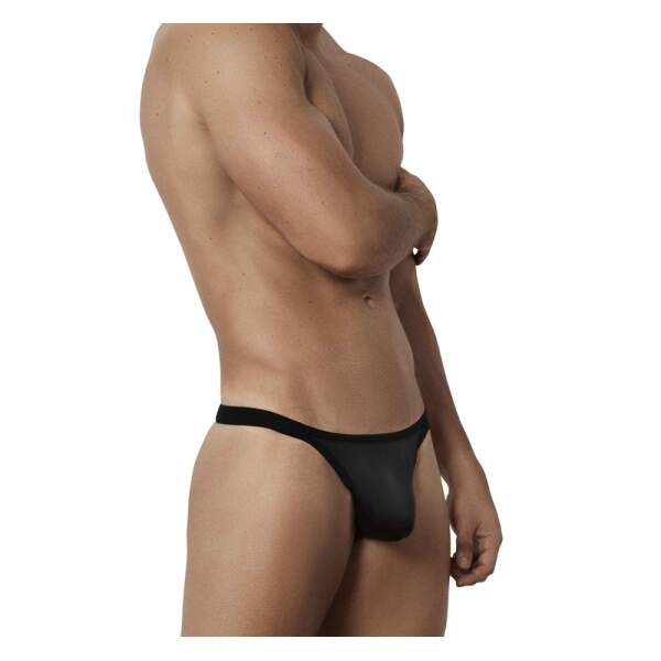 Clever Moda - Hurricane Thong - String - Wetlook - Zwart - Afbeelding 4