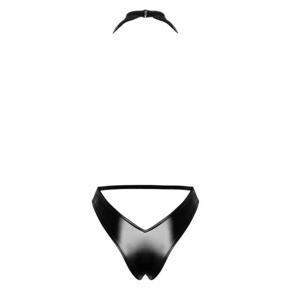 Noir Handmade - Body - Collar met Ketting - Voile Waterval - Wetlook Zwart - Afbeelding 5