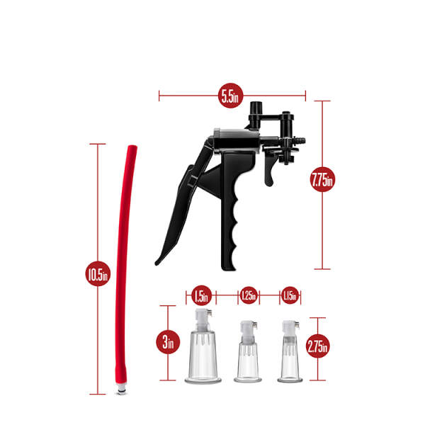 Blush - Clitoris Pomp - Tepel Pomp - Deluxe - 3 Cylinders - Trigger Pump - Afbeelding 6