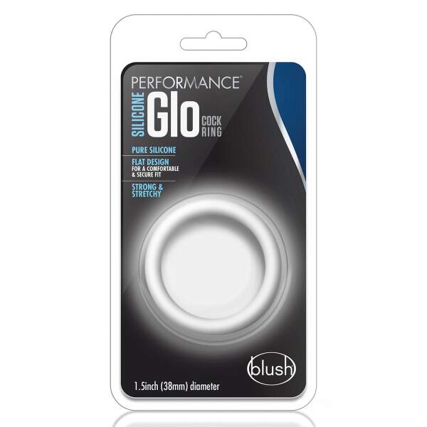Blush - Cockring - Siliconen - Glow in the Dark  - Wit - Afbeelding 5