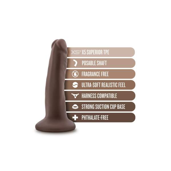 Dr Skin - Plus - Realistische Dildo - Zuignap - 13,9 cm - Bruin - Afbeelding 4