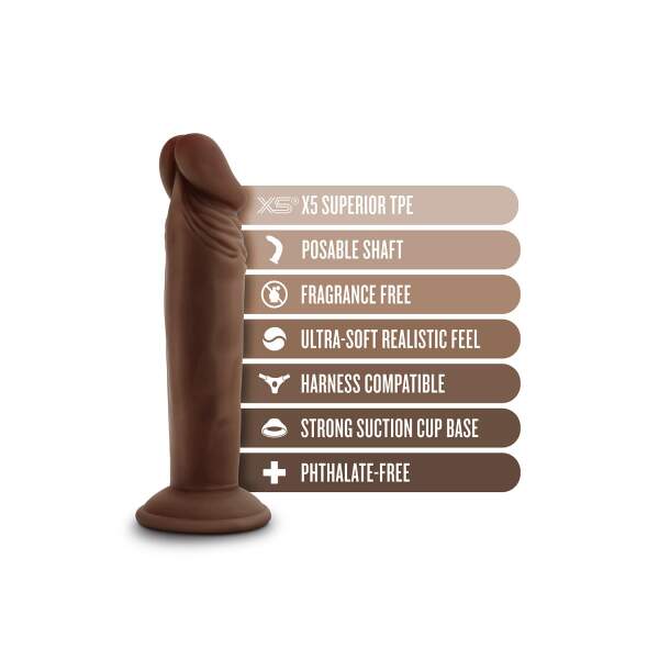 Dr Skin - Plus - Realistische Dildo - Zuignap - 16,5 cm - Bruin - Afbeelding 5