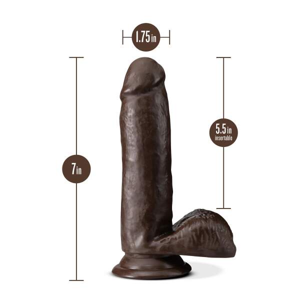 Dr Skin - Plus - Dikke Realistische Dildo - met Ballen - Zuignap - 17,7 cm - Bruin - Afbeelding 4