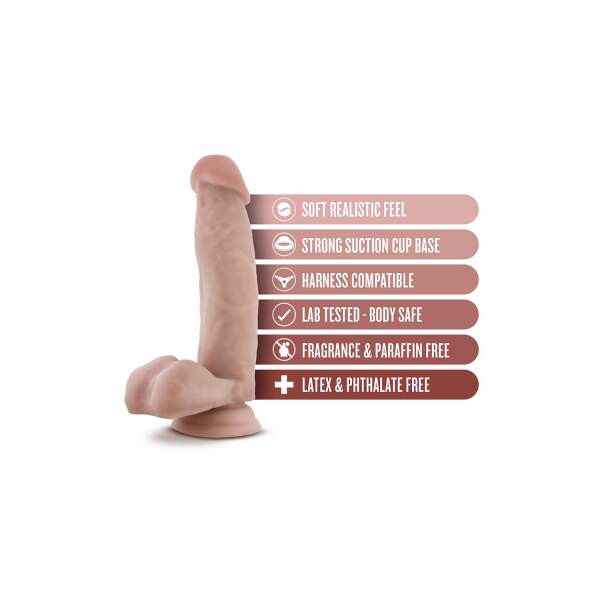 Dr. Skin - Dr. Mark - Realistische Dildo - met Ballen - Zuignap - 17,7 cm - Nude - Afbeelding 3