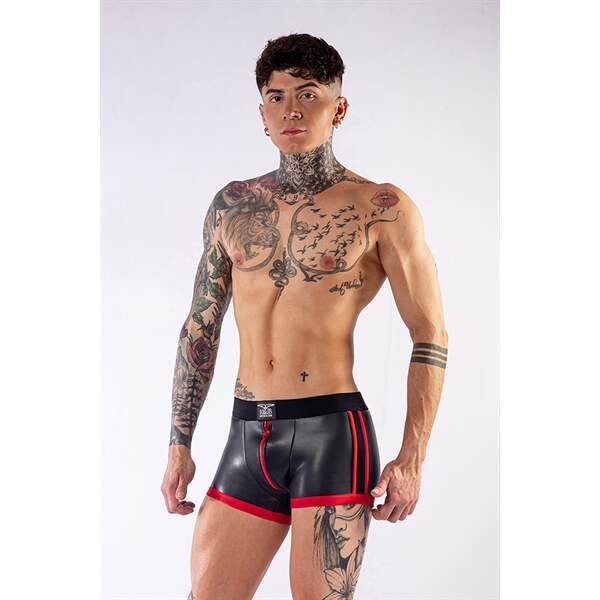 Short met Rode Rits Neopreen - Mr. B - Afbeelding 3
