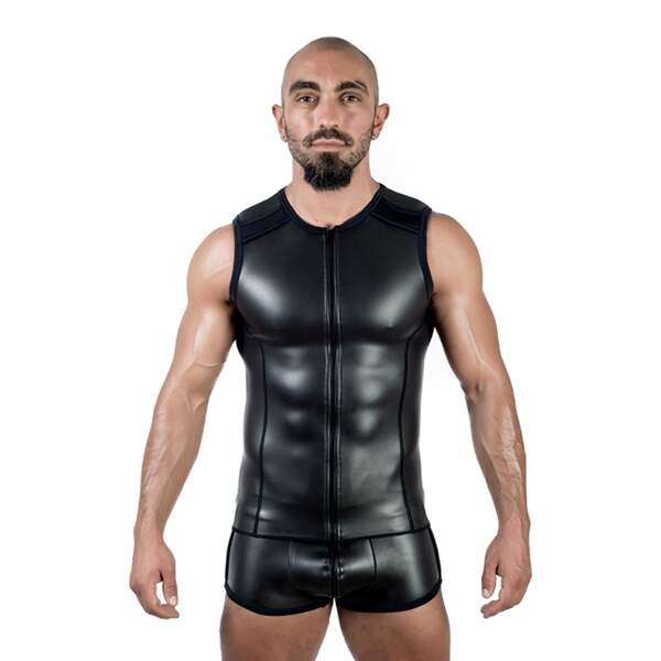 Mouwloos Shirt met Rits Neopreen - Mr. B - Afbeelding 2