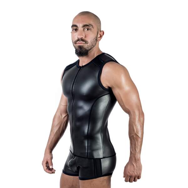 Mouwloos Shirt met Rits Neopreen - Mr. B - Afbeelding 3