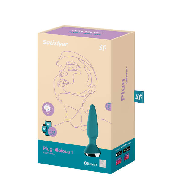 Satisfyer - Plug-Ilicious 1 - Vibrerende Butt Plug - App Controlled - Siliconen - Petrol - Afbeelding 2