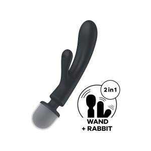 Satisfyer - Triple Lover - Rabbit Vibrator - Wand Vibrator - Grijs