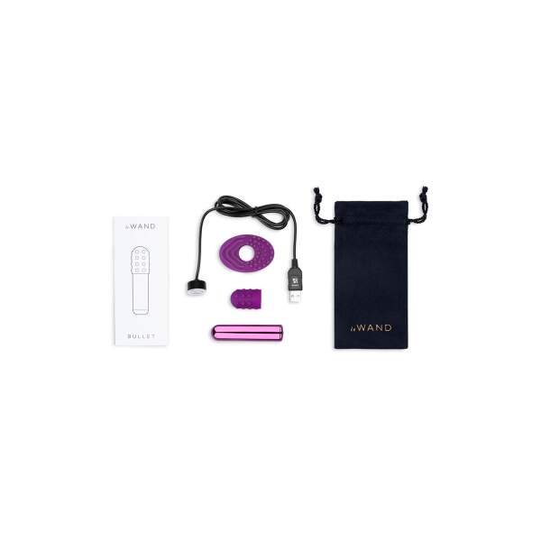 Le Wand - Bullet - Mini Vibrator - 2 Verwisselbare Opzetstukken - Paars - Afbeelding 6