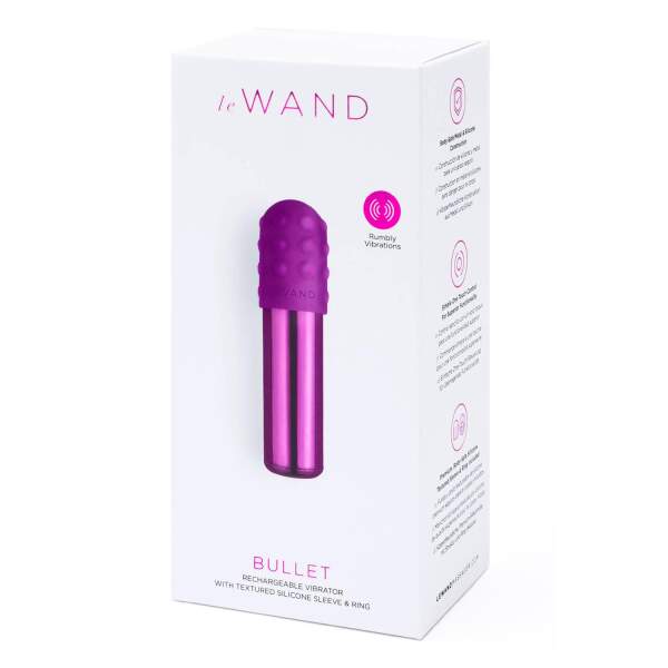 Le Wand - Bullet - Mini Vibrator - 2 Verwisselbare Opzetstukken - Paars - Afbeelding 8