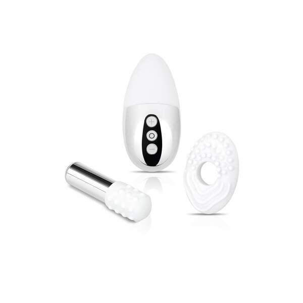 Le Wand - Little Pleasures 6-Delige Collectie - Opleg Vibrator - Bullet Vibrator - Beweegbare Top  - Wit - Afbeelding 3