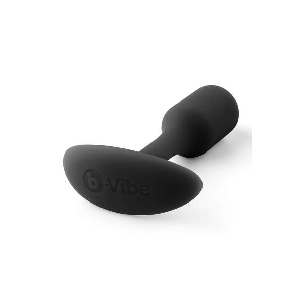 b-Vibe - Snug Plug 1 - Verzwaarde Butt Plug - Siliconen - Zwart - Afbeelding 3