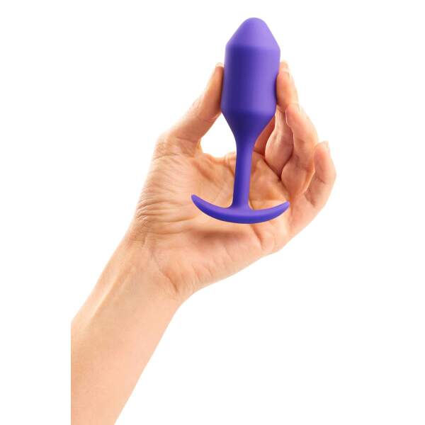 b-Vibe - Snug Plug 2 - Verzwaarde Butt Plug - Siliconen - Paars
