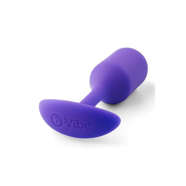 b-Vibe - Snug Plug 2 - Verzwaarde Butt Plug - Siliconen - Paars - Afbeelding 4
