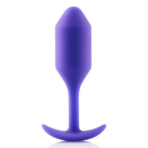 b-Vibe - Snug Plug 2 - Verzwaarde Butt Plug - Siliconen - Paars - Afbeelding 3