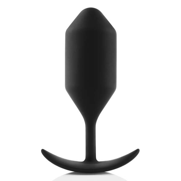 b-Vibe - Snug Plug 4 - Verzwaarde Butt Plug - Siliconen - Zwart - Afbeelding 2